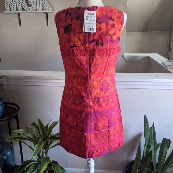 NWT Desigual Floral Shift Dress Size 42 - Picture 2 of 3